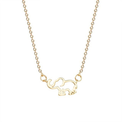 Todorova Collier Femme Stainless Steel Link Chain Origami Elephant Pendant Necklaces Clavicle Chains Statement Necklace Women