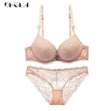 Super Gather Purple Bras Women Underwear Set Cotton Brassiere Thick Push Up Bra Set Embroidery Lace Lingerie Sets Sexy