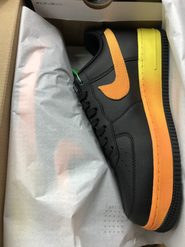 AF 1 07 Low Lv8 Black Yellow Shoes Sneakers