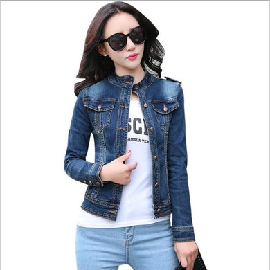 Fashion New Arrival Women's Denim Jackets Vintage Casual Single Breasted Coat Female Jean Jacket For Outerwear Women Basic Coats
