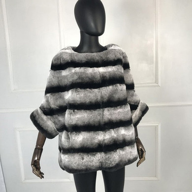 real fur coat batwing sleeve short rabbit fur coat women rex rabbit fur jacket