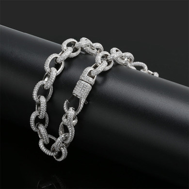 Cuban Chain Gold Rapper Necklaces Men Hip Hop Jewelry