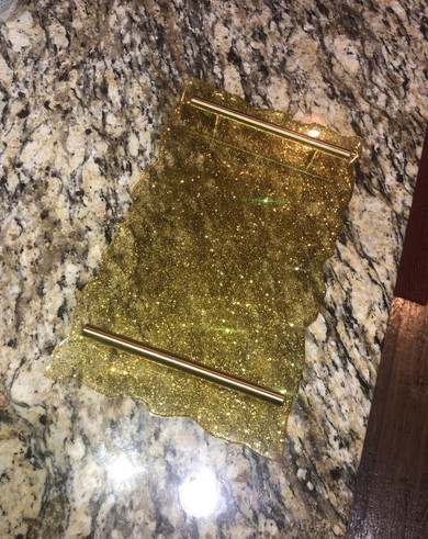 Golden Transparent Rolling Trays