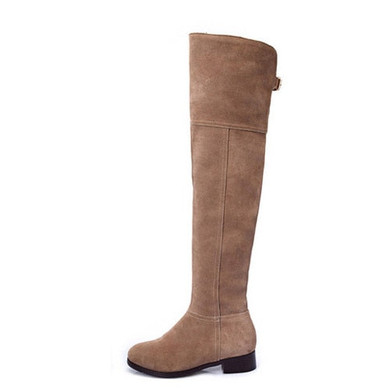 Thigh High Boots Over the Knee Boots Black Women Full Genuine Leather 3 cm Heel Knee High Boots Womens Winter LIH02 MUYISEXI