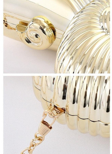 Gold Sliver Fashion Evening Clutch Women Chain Sling Shell Bags