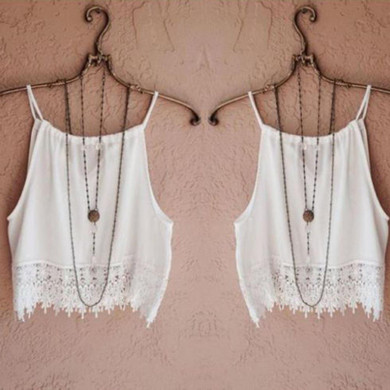 Feitong Summer Style Vintage Women Sexy Tank Tops Backless Lace Crochet Tops Short Sleeve Blouse Tee T-Shirt Crop Tops blusas