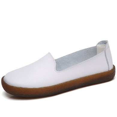 Women Flats Plus Size 43 Genuine Leather Shoes