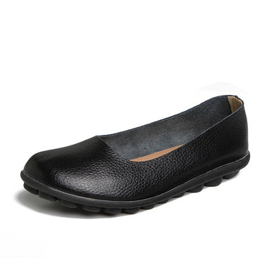 Women Flats Plus Size Loafers Women Genuine Leather Shoes
