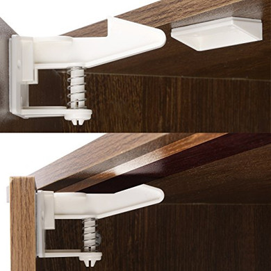 Cabinet Locks Child Safety Latches - VMAISI 12 Pack Baby Proofing Cabinet Locks