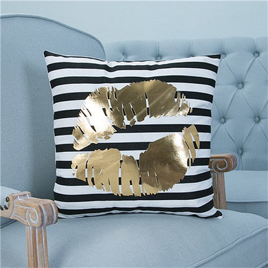 Outlet Bronzing Christmas Cushion Cover Gold Printed Pillow Cover Decorative Pillow Case Sofa Seat Car Pillowcase Soft