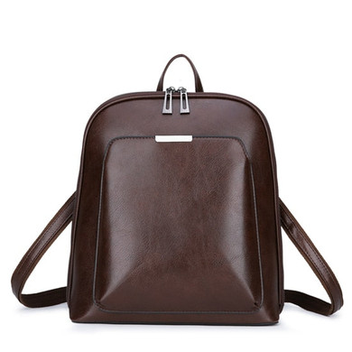 Vintage  Leather Women's backpack, Large Capacity School Bag for Girls Leisure Shoulder Bags for Women
