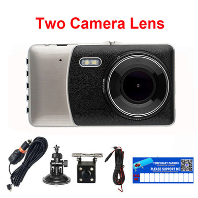 E-ACE Car Dvr 4 Inch Auto Camera Dual Lens FHD 1080P Dash Cam Video Recorder With Rear View Camera Registrator Night Vision DVRs