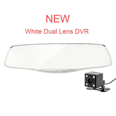 Car dash camera cam dvr dual lens rearview mirror auto dashcam recorder registrator Vehicle car video full hd front and rear