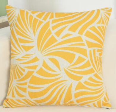 Nordic style Yellow Cushion Cover dot rhombus animal printed Throw Pillowcase Waist Pillow Cover Home sofa car pillow cover