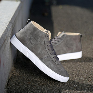 Casual Lace-Up High-Top Canvas Shoes Sneakers