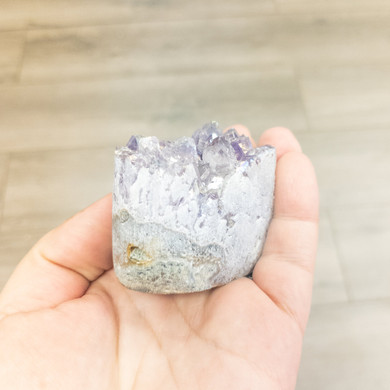 Angel Aura Amethyst Druzy Heart-Medium