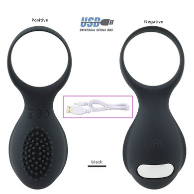 Penis Ring Vibrator with Massager Brush
