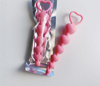 Heart Silicone Ball Anal Plug