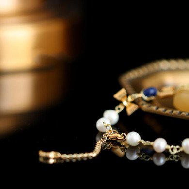 Handmade Fresh Water Pearl Natural Stone Adjustable Bracelet