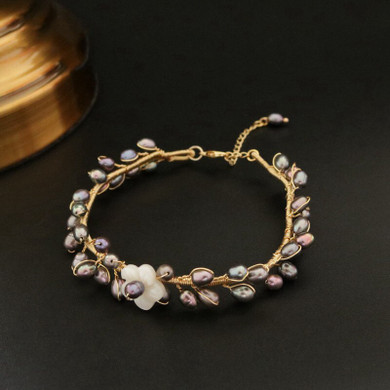 Natural Stone Fresh Water Pearl Bracelet
