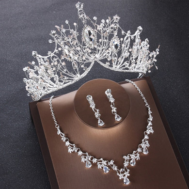 Luxury Sparking Crystal Rhinestone Bridal Jewelry Set