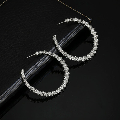 Simple Round Hollow Hoop Earrings