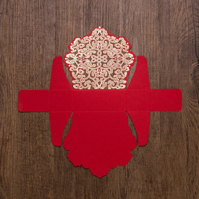 100 Pc. Red Laser Cut Favor Boxes