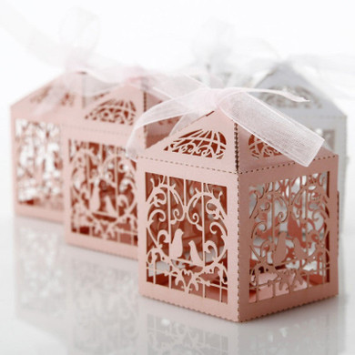 50 Pc. Laser Cut Love Bird Candy Box