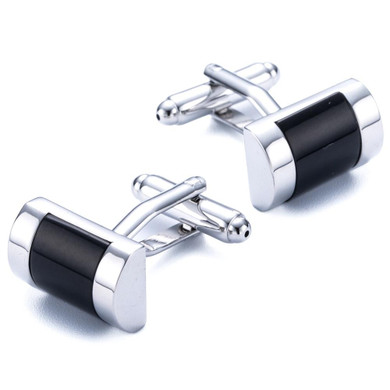 Elegant Tie Clip Cufflinks Set