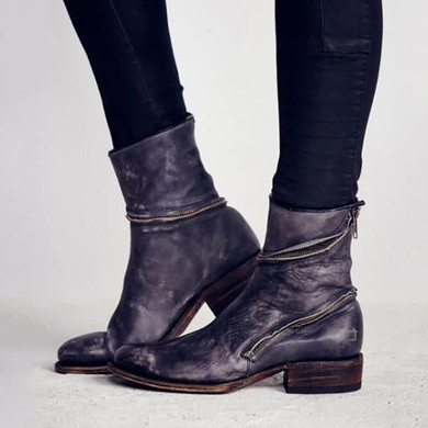 Fashion Women Leisure Low Heel Boots