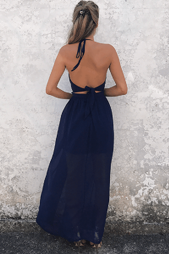 Fashion Floral Print Vacation Maxi Dress
