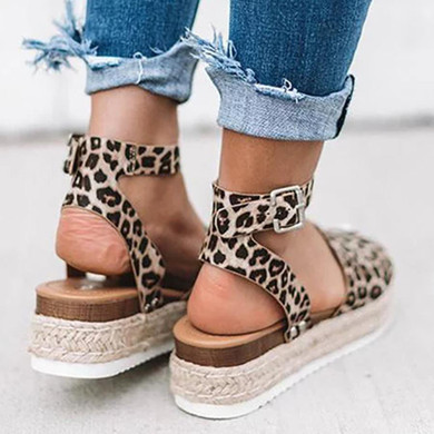 Plain  Velvet  Peep Toe  Casual Platform Sandals