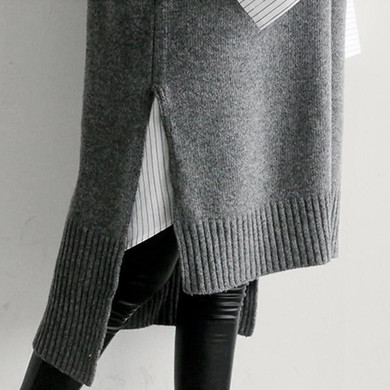 Fashion Simple Loose Sleeveless Knitted Dress