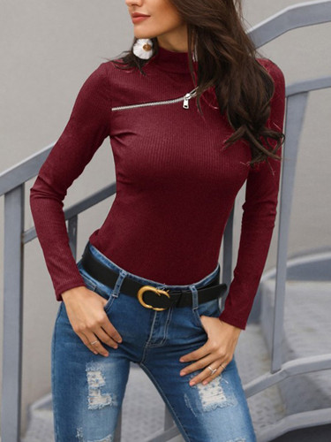 Round Neck  Plain T-Shirts