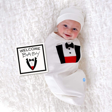 Tuxedo Baby Swaddle