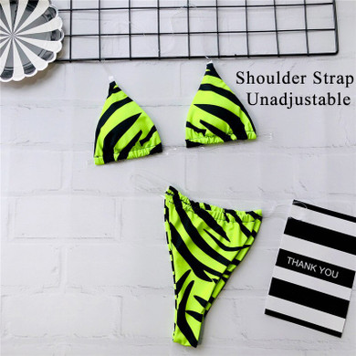 3 Piece Sexy Neon Micro Bikini Set