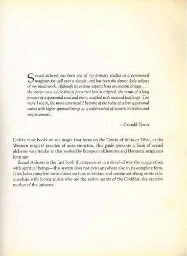 Sexual Alchemy: Magical Intercourse with Spirits By Donald Tyson *Great Read* MUST HAVE *Cheaper than Amazon* #SexMagick