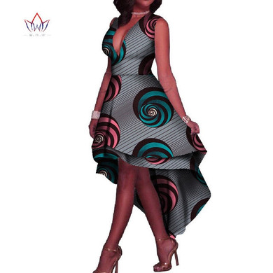 African Dresses for Women V-Neck Sexy Women Party Dresses Maxi Dress Dashiki Plus Size Women Clothing 6XL BRW WY1986