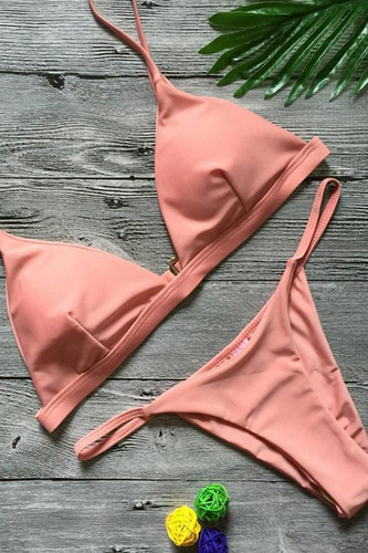 Spaghetti Strap  Plain Bikini
