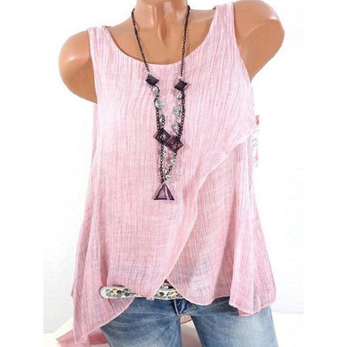 Sleeveless Round Neck Plain T-Shirts