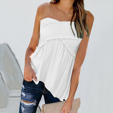 Casual Sexy Style Sleeveless T-Shirt