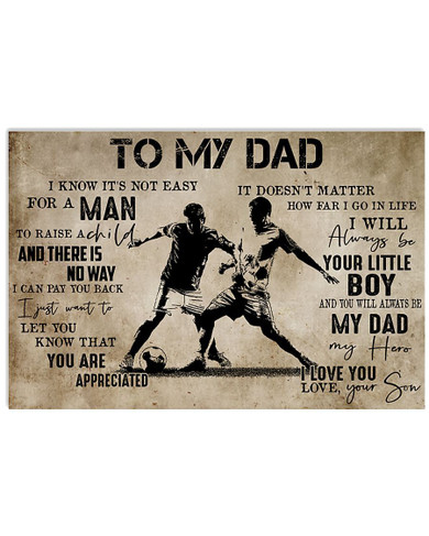 To My Dad From Son Horizontal Poster
