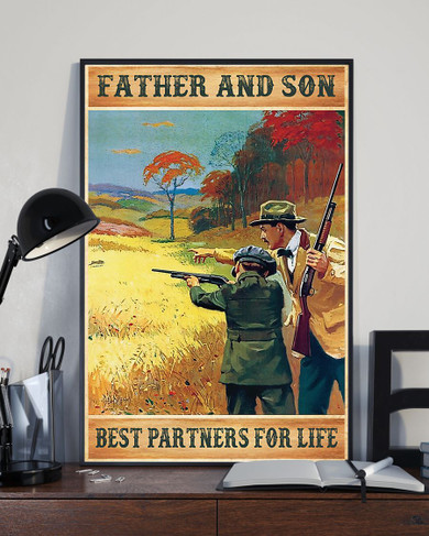 Hunting Father And Son Best Partners For Life Vertical Poster