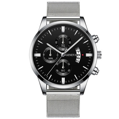 Classic Business Men Watch Fashion Luxury watches stainless Steel mesh calendar Date Gold Quartz Wristwatch relogio feminino