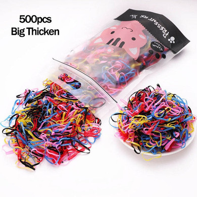 1000pcs/Pack Girls Colorful Small Rubber Band
