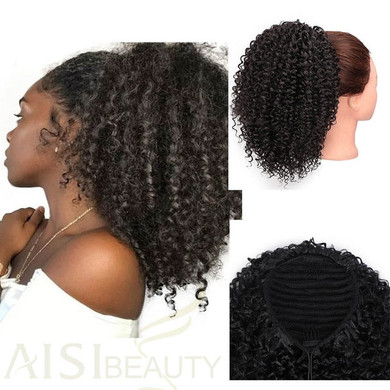 Afro Kinky Curly Drawstring Ponytail