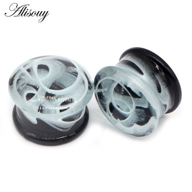 Multi Color Glass Ear Plugs