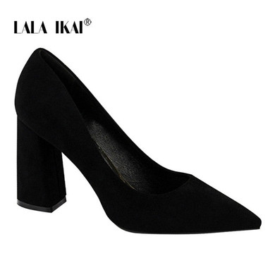 Faux Suede Solid Colors Pump