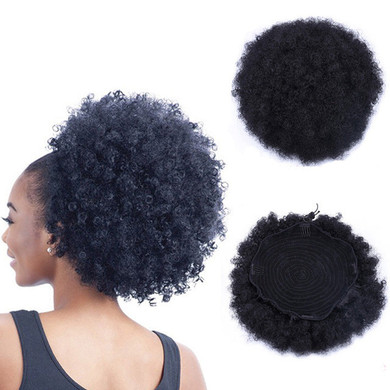 10inch High Puff Afro Curly Wig Ponytail Drawstring