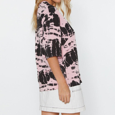 Summer Print Batwing Short Sleeve T-shirt